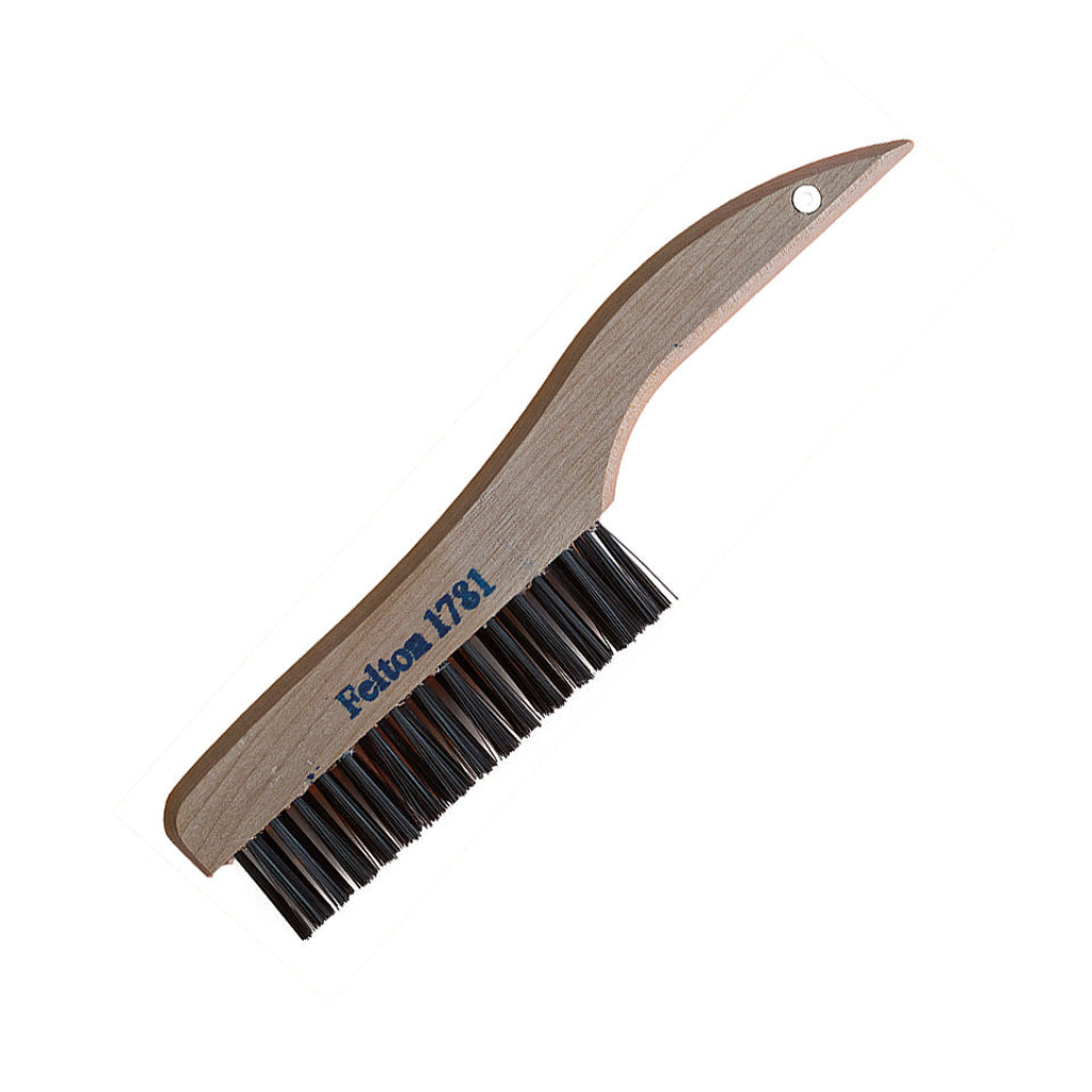 Steel Wire Scratch Brush with Heavy Duty Shoe Handle