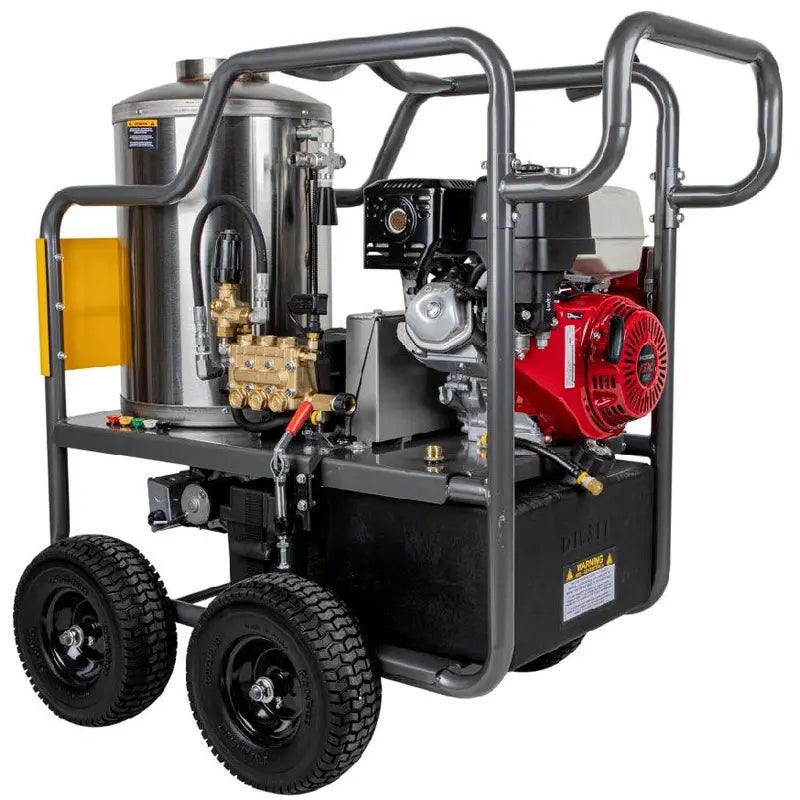 BE HW4013HBG Portable Honda Hot Water Belt Drive Gas Pressure Washer 4000 PSI 4 GPM Diesel Burner ATPRO Powerclean Equipment Inc