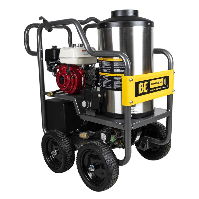 BE HW2765HG Portable Honda Hot Water Direct Drive Gas Pressure Washer 2700 PSI 2.8 GPM Diesel Burner