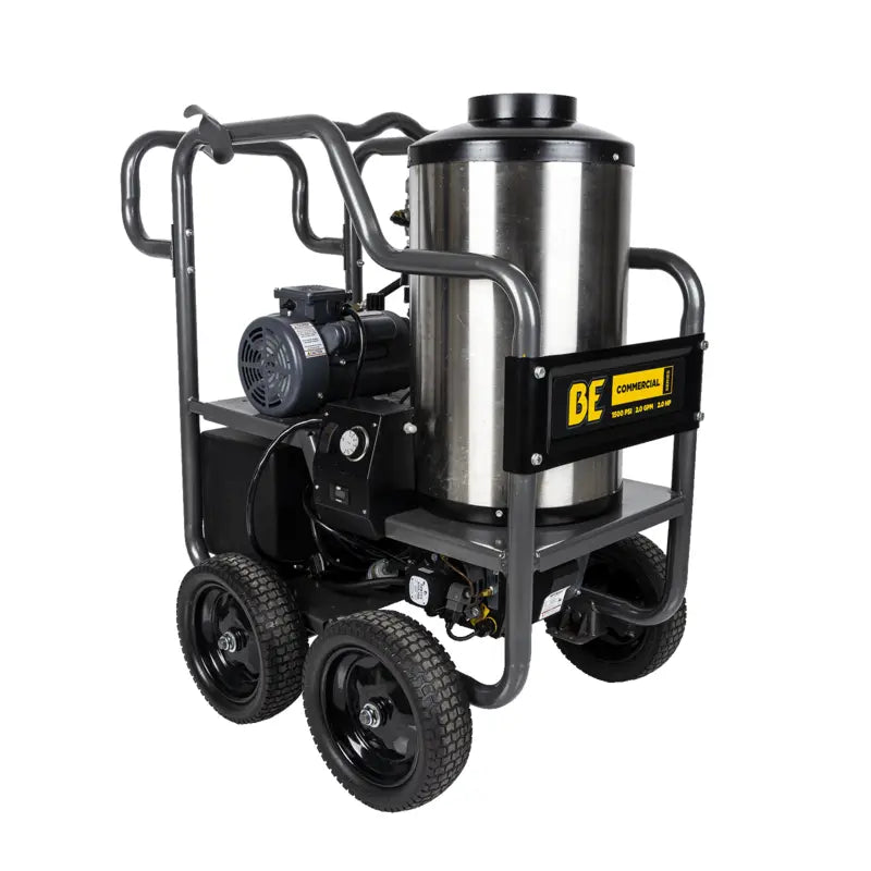 BE HW152EA 1500psi 2.0gpm Portable Electric Hot Water Direct Drive Pressure Washer with Diesel Burner ATPRO Powerclean Pressure Washers Online