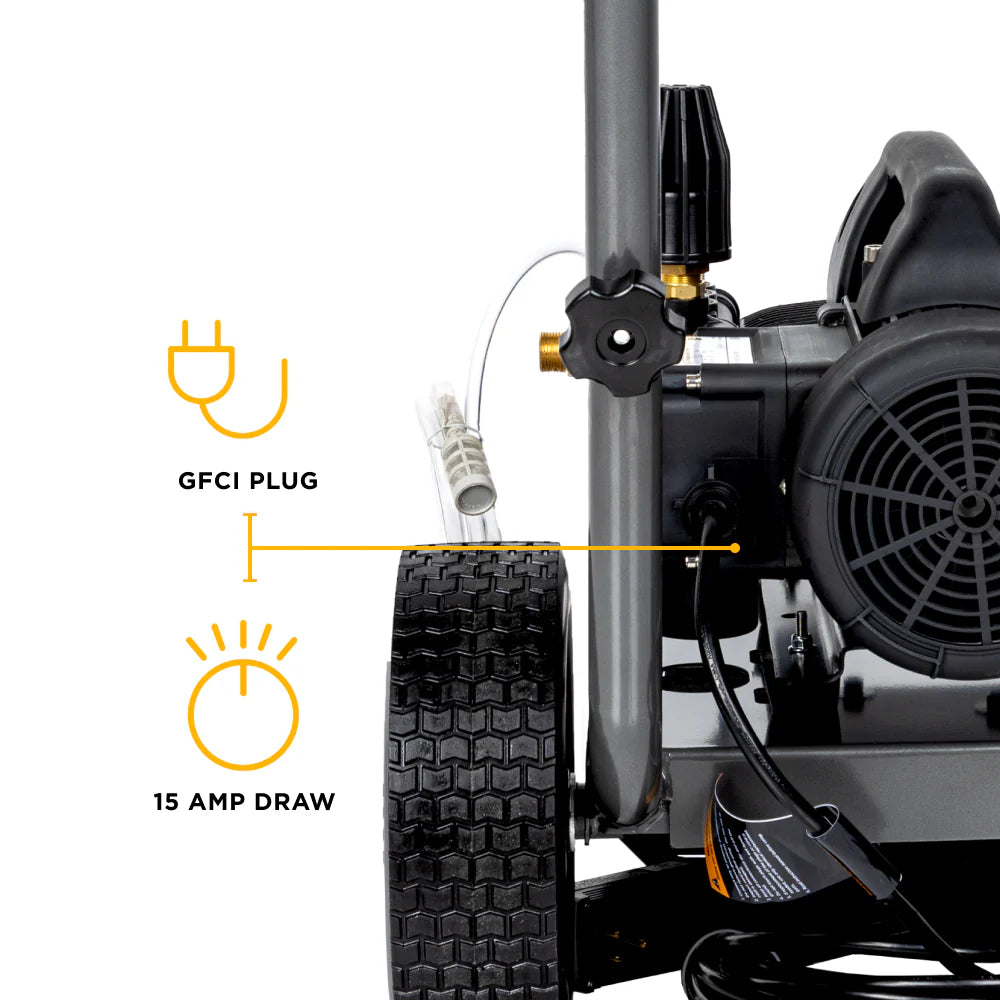 BE 1500psi 1.6gpm Electric Pressure Washer 120V Triplex Pump