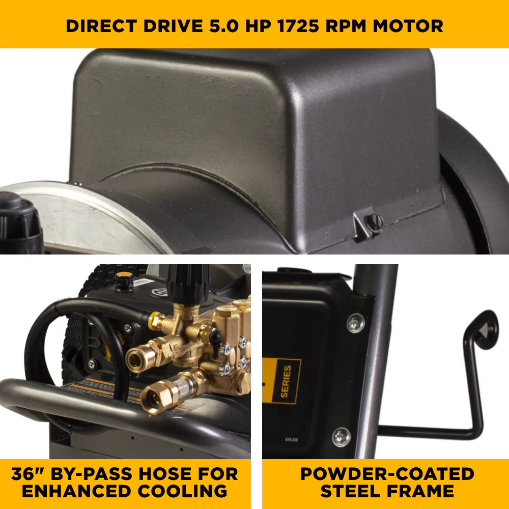 BE 220/460Volt 3000psi 4.5gpm Laveuse à pression électrique triphasée industrielle B3010E34AHE