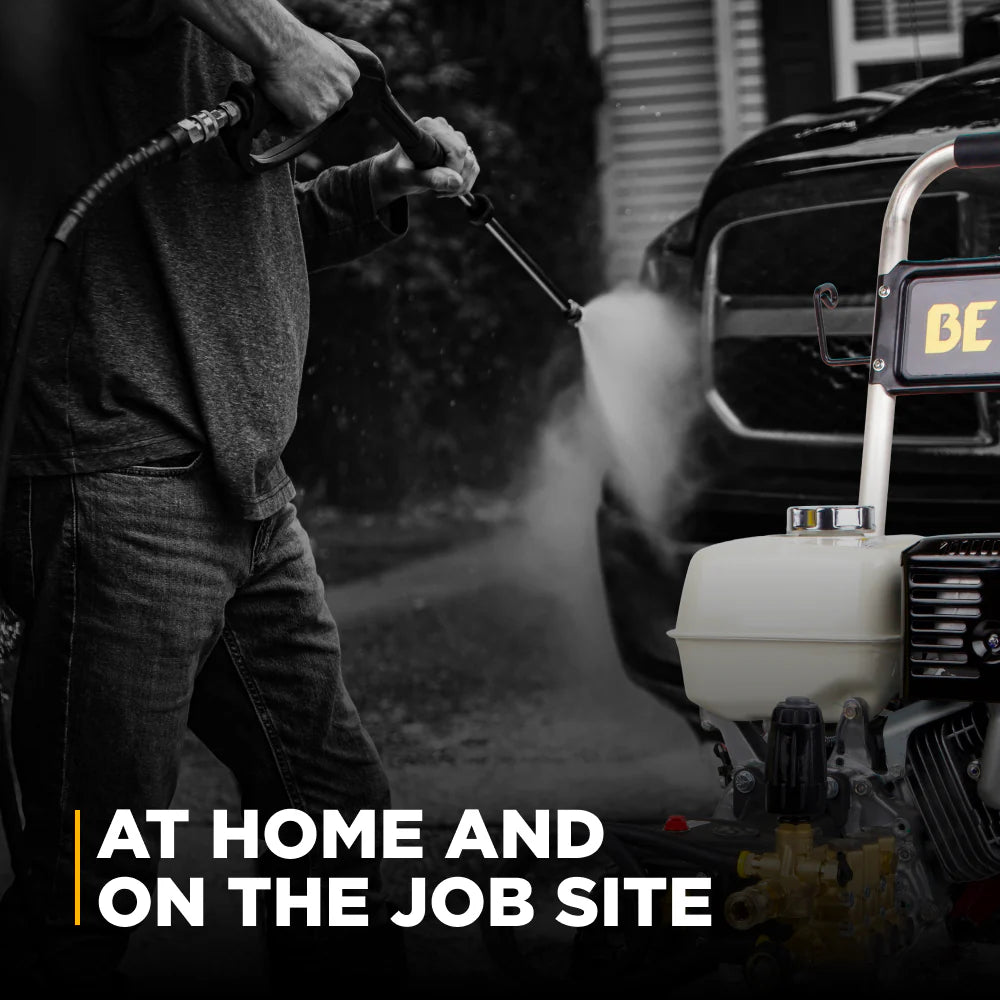 BE 4200psi 4.2gpm Honda GX390 Electric Start Pressure Washer Centurion Pump External Unloader Stainless Steel Frame