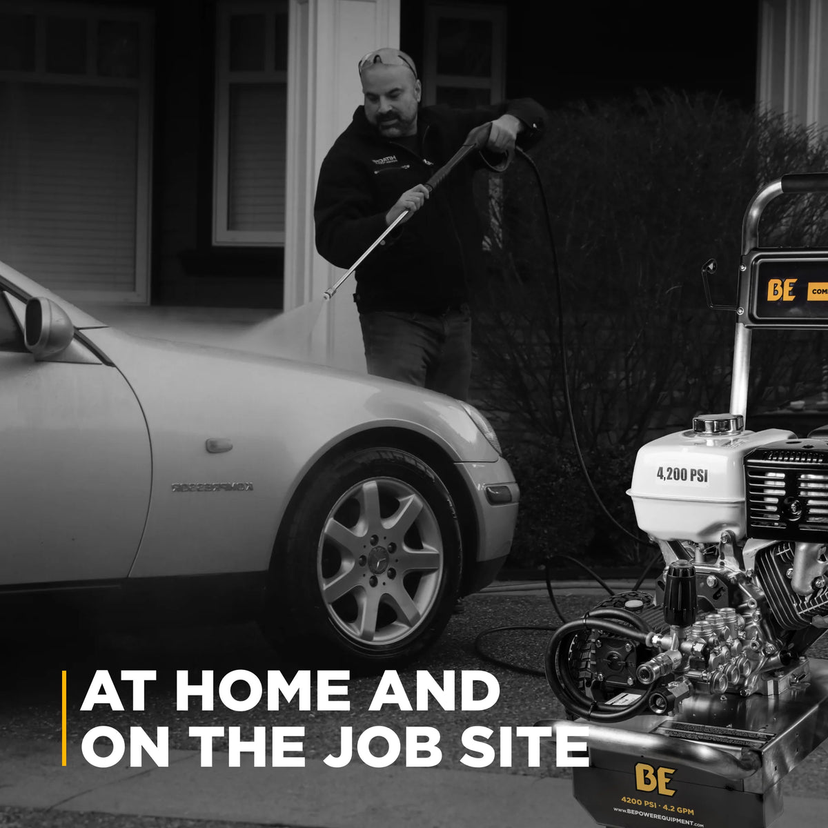 BE 4200psi 4.2gpm Honda GX390 Pressure Washer CAT Pump Stainless Steel Frame