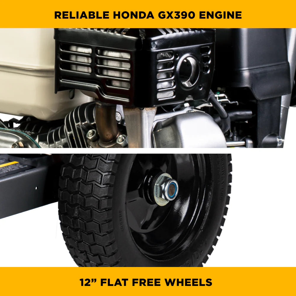 BE 4200psi 4.2gpm Honda GX390 Pressure Washer Cat Pump External Unloader Stainless Frame