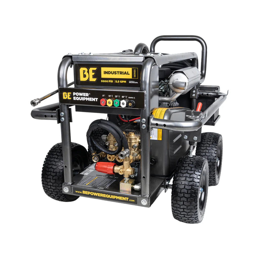 BE 5500psi 5.5gpm Honda GX690 Electric Start Belt Drive Pressure Washer Centurion Pump External Unloader