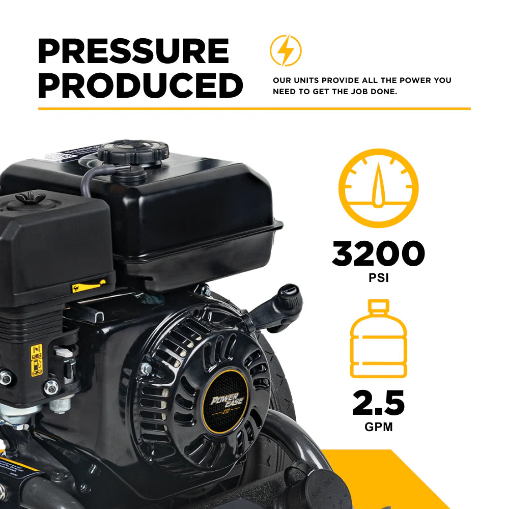 BE 3200psi 2.5gpm PowerEase R212 Portable Direct Drive Pressure Washer
