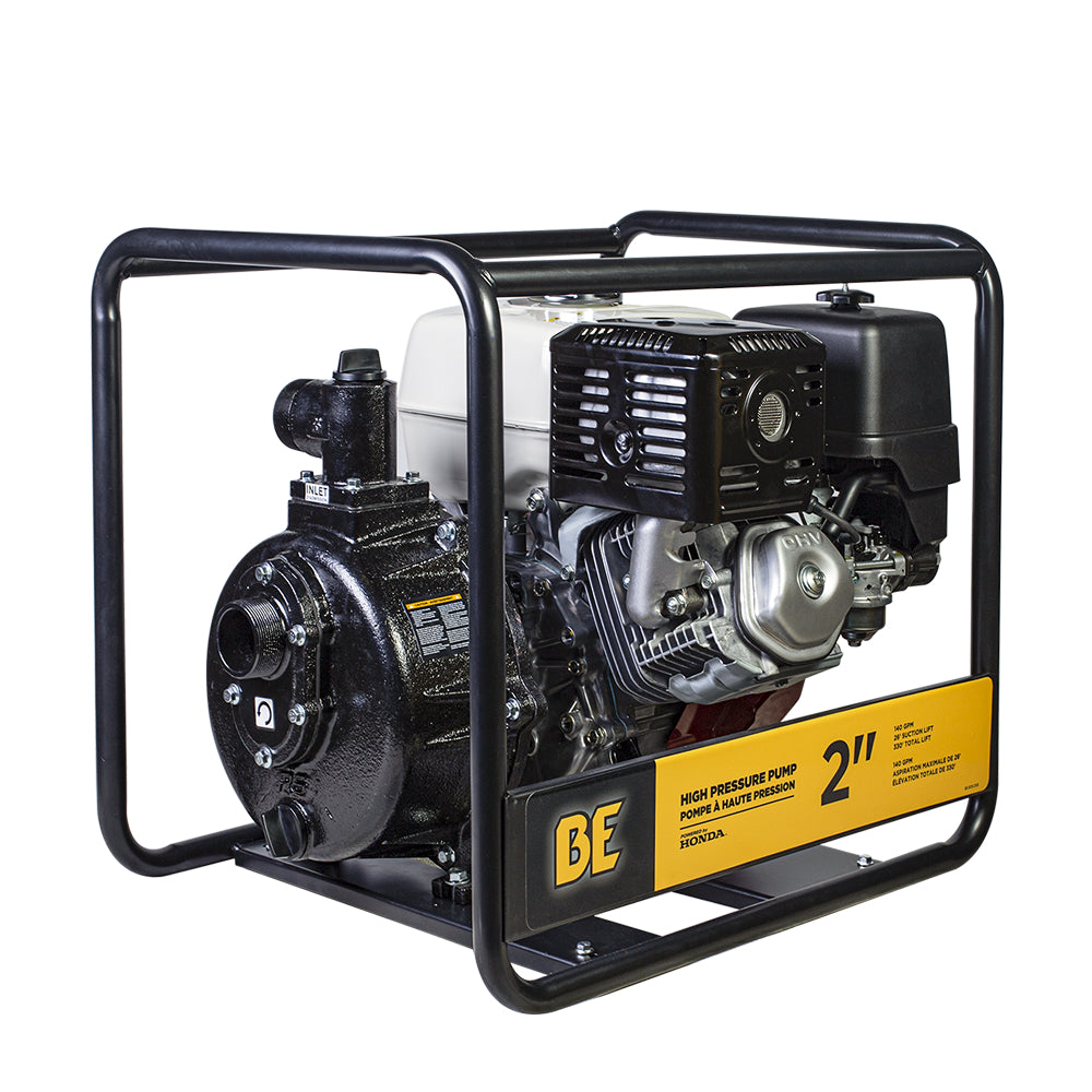 BE HP-2013HR 2 Inch High Pressure Water Transfer Pump 140 GPM 143 PSI Honda GX390