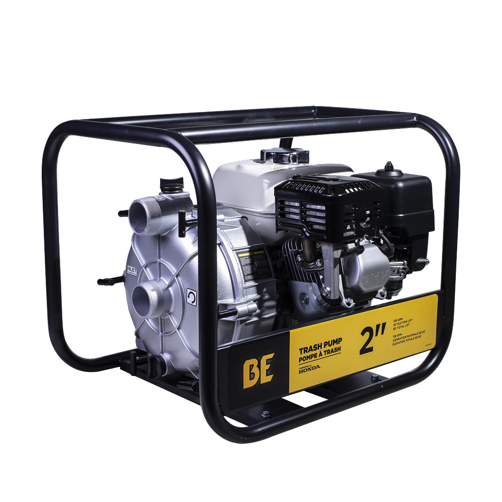 BE TP-2065HT 2 Inch Semi-Trash Pump 158 GPM Honda GX200