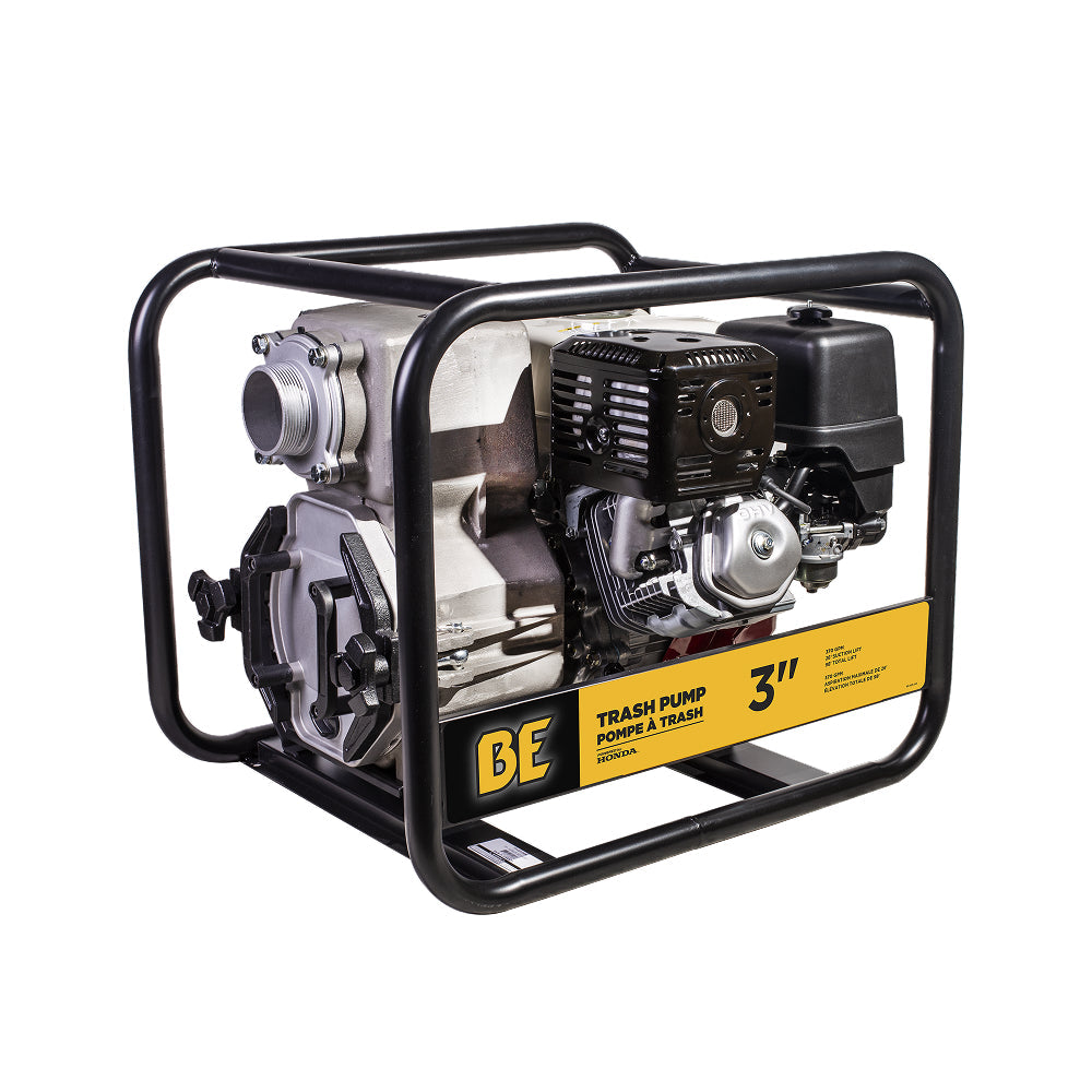 BE TP-3013HM 3 Inch Full Trash Pump 370 GPM Honda GX390