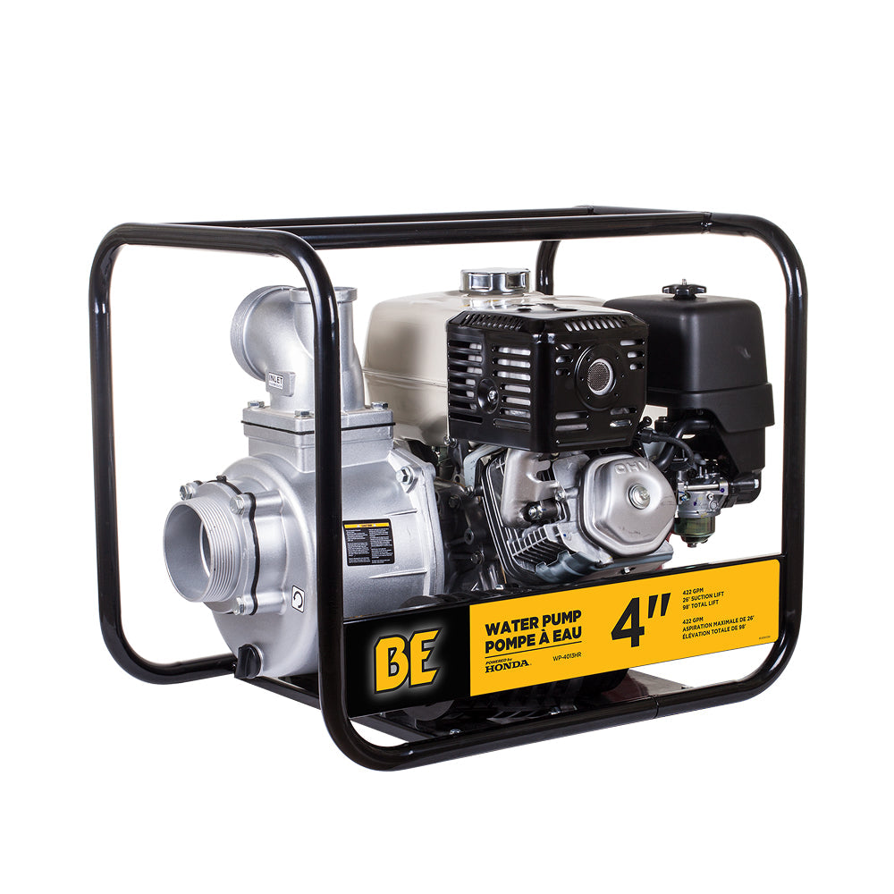 BE WP4013H 4 Inch Water Transfer Pump 430 GPM Honda GX390