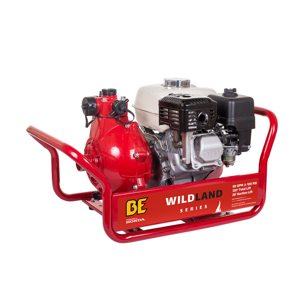 BE WS1565H 1.5 Inch Wildland High Pressure Water Pump 85 GPM 100 PSI Honda GX200