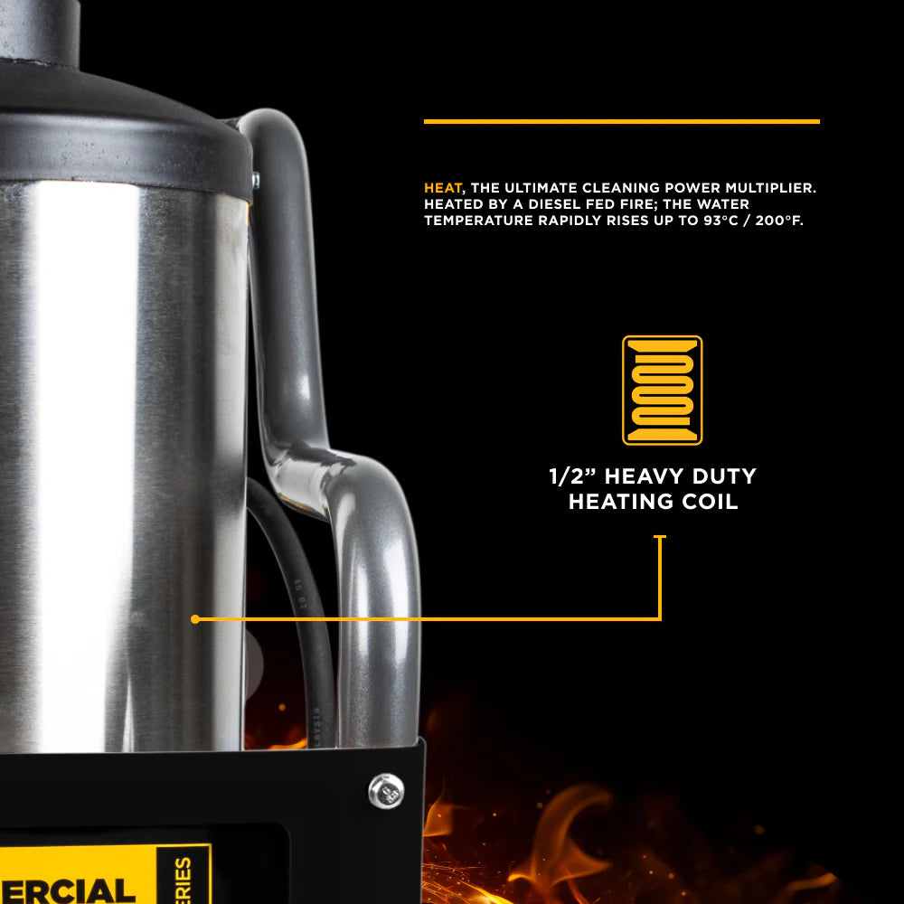 BE 3600psi 2.5gpm Honda Gas Hot Water Pressure Washer Diesel Burner Mobile Frame