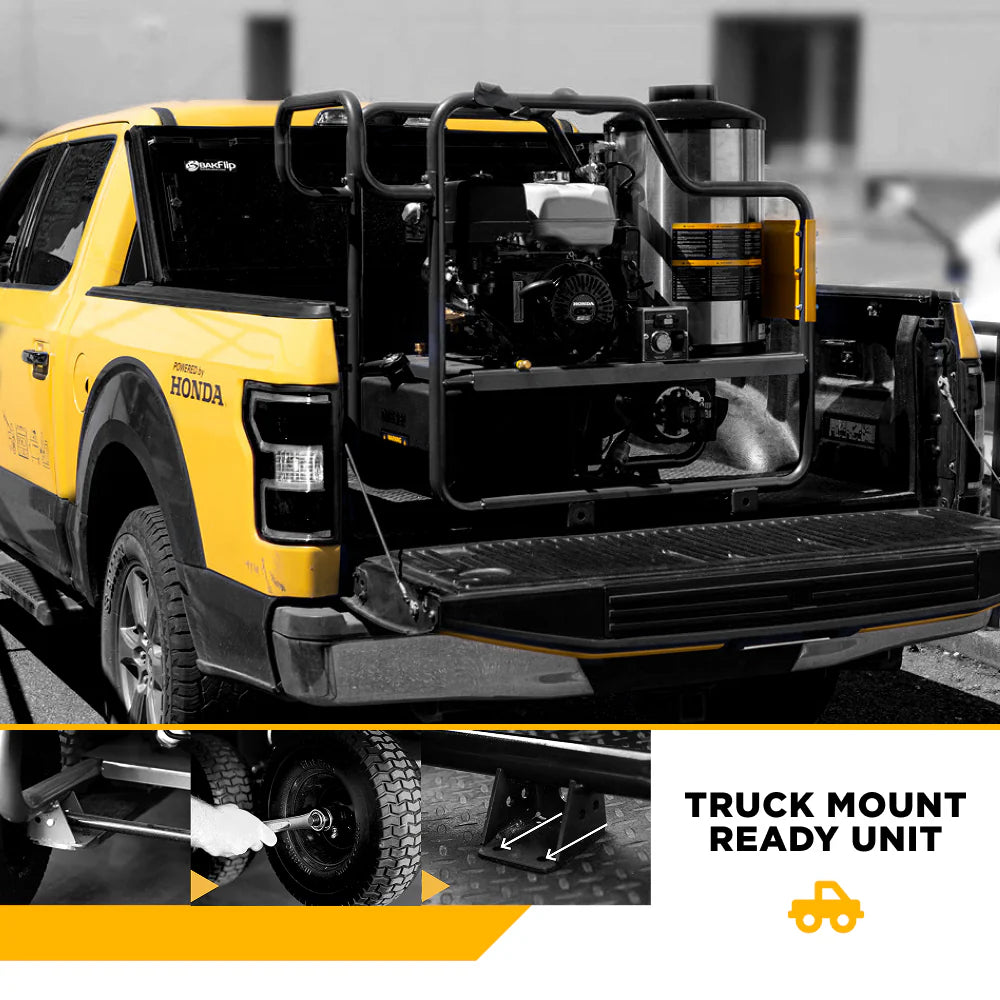 BE 4200psi 4.2gpm Honda Gas Hot Water Pressure Washer Diesel Burner Mobile Frame