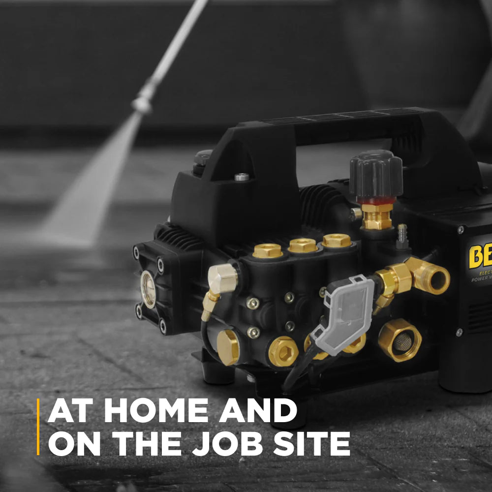 BE 1500psi 1.6gpm Electric Pressure Washer 120V Triplex Pump
