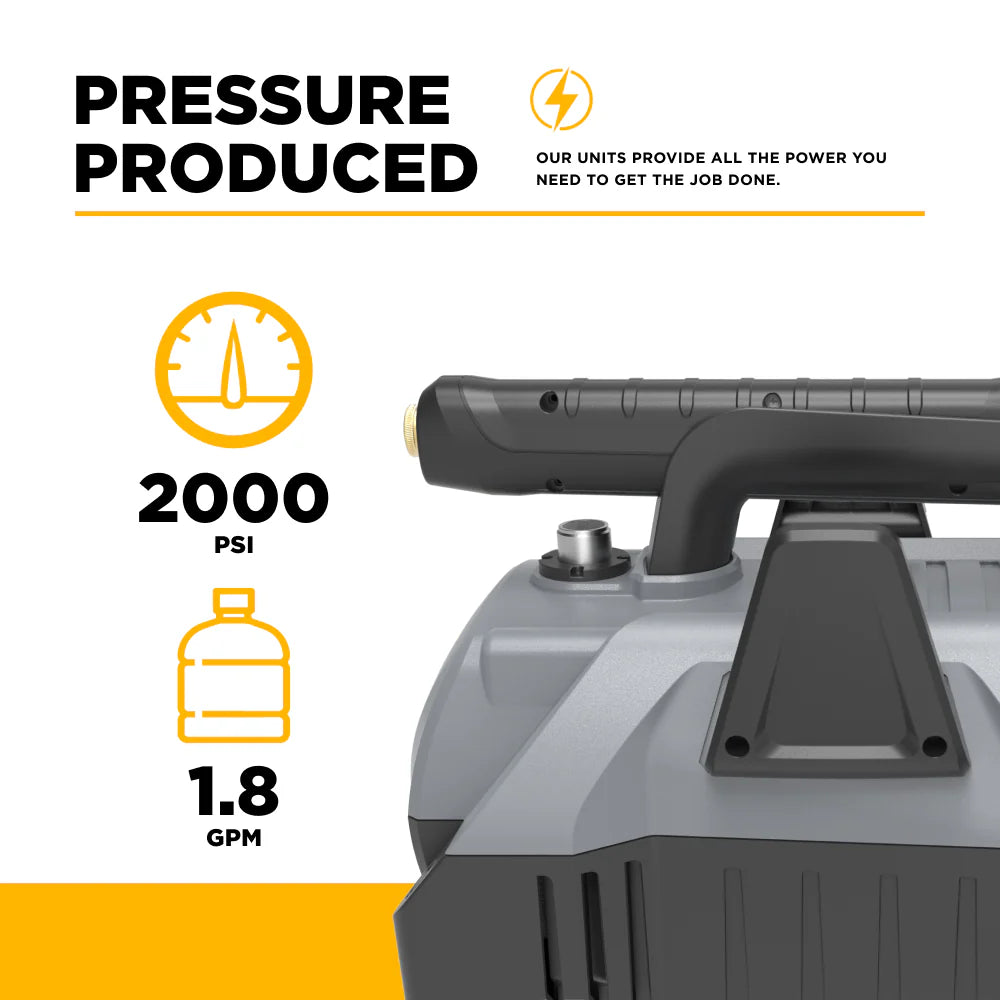 BE 2000psi 1.8gpm Electric Pressure Washer 120V