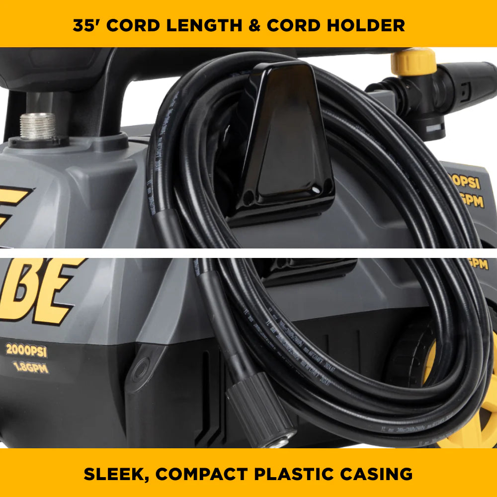 BE 2000psi 1.8gpm Electric Pressure Washer 120V