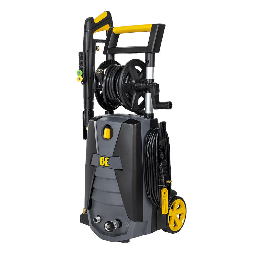 BE 2150psi 1.6gpm Electric Pressure Washer 120V Corded with Hose Reel and Soap Tank