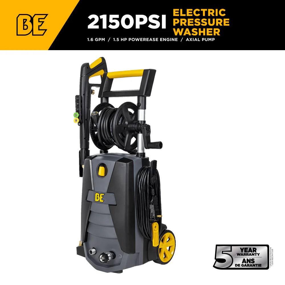 BE 2150psi 1.6gpm Electric Pressure Washer 120V