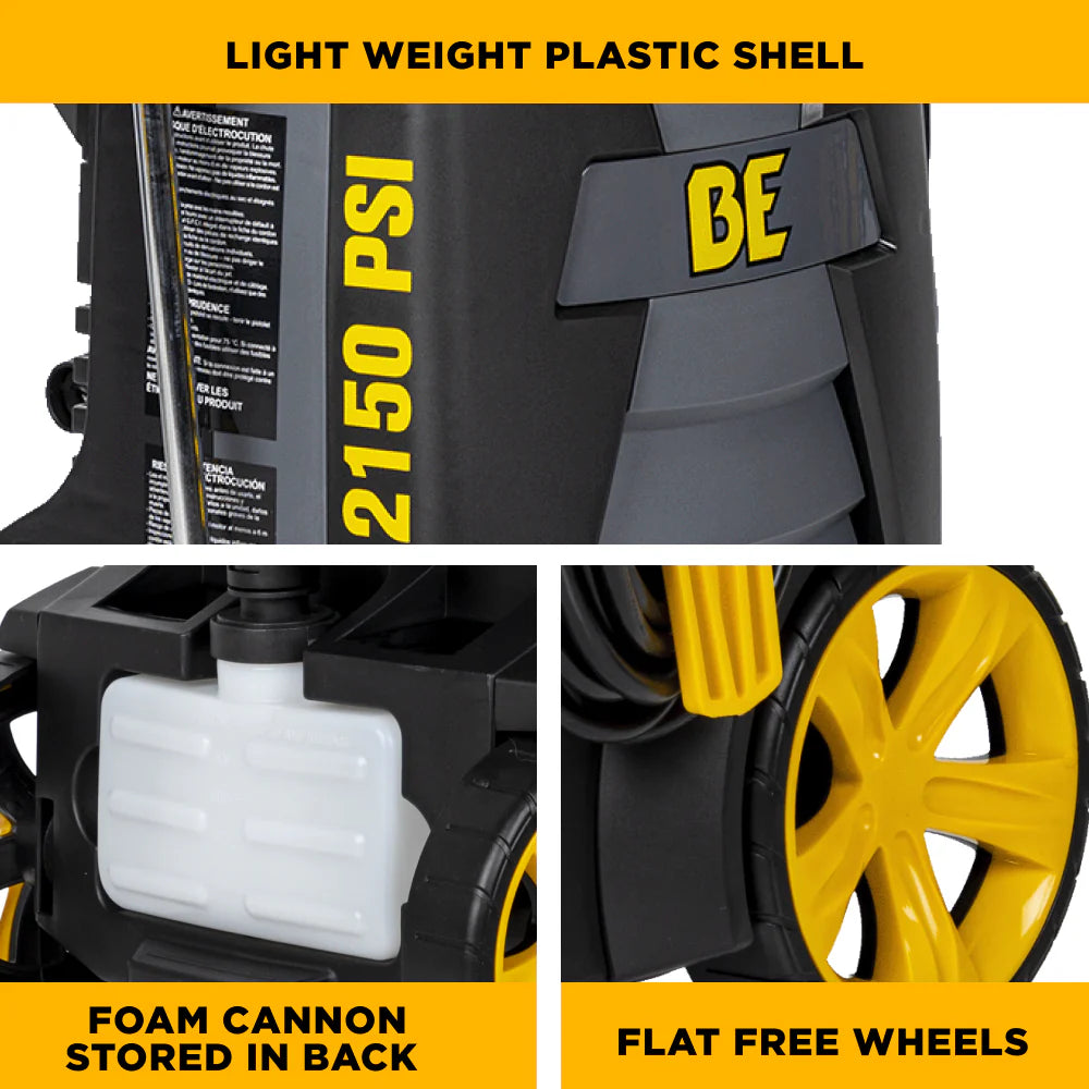BE 2150psi 1.6gpm Electric Pressure Washer 120V