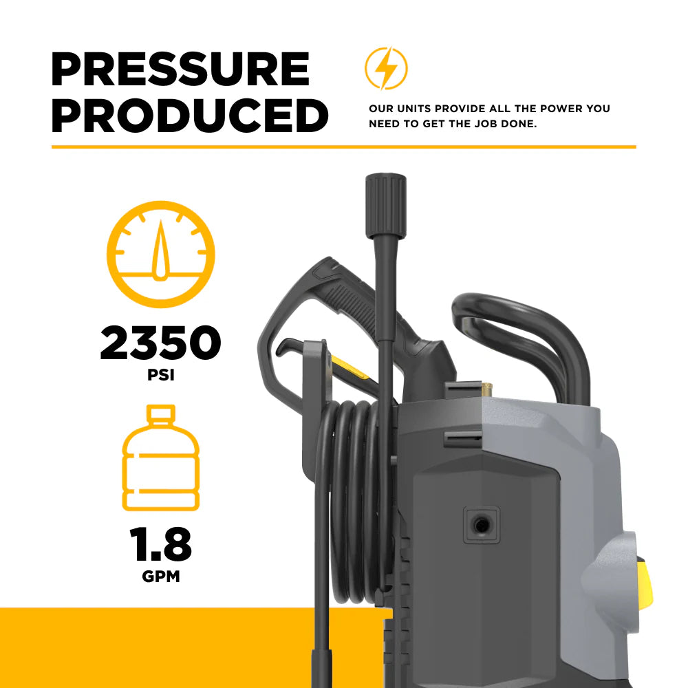 BE 2350psi 1.8gpm Electric Pressure Washer 120V