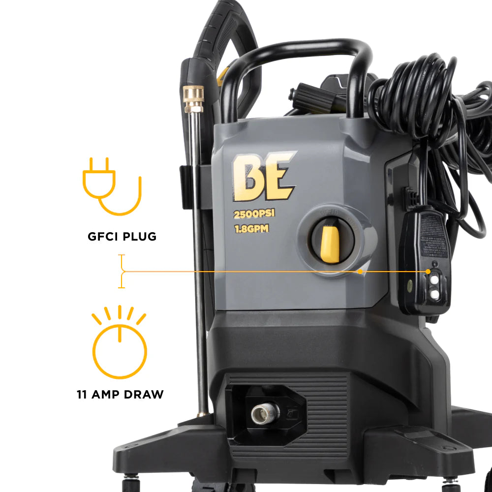 BE 110volt 2500psi 1.8gpm Residential Electric Pressure Washer P2518EN