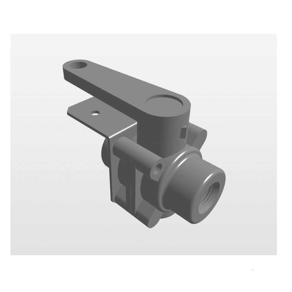 350 Series PVC Plastic Three Way Ball Valve 125psi Viton Seal Bracket Mount 180 Degree Handle Rotation