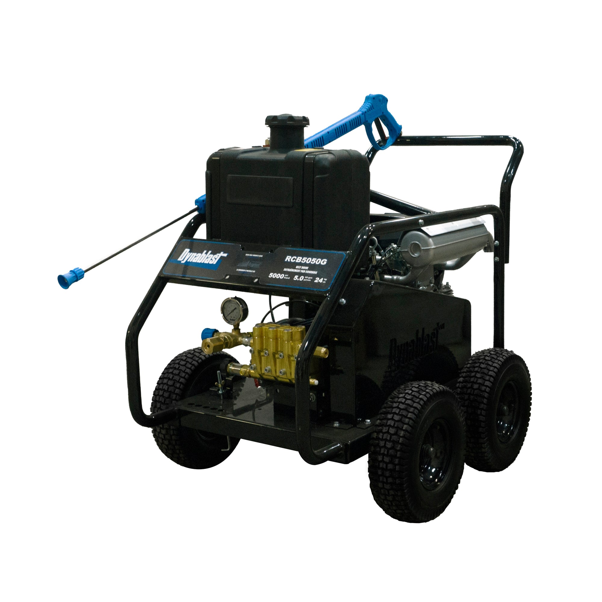 Dynablast RCB5050G Honda GX390 Pressure Washer Belt Drive 5000psi 5gpm Roll Cage Frame Interpump Pump