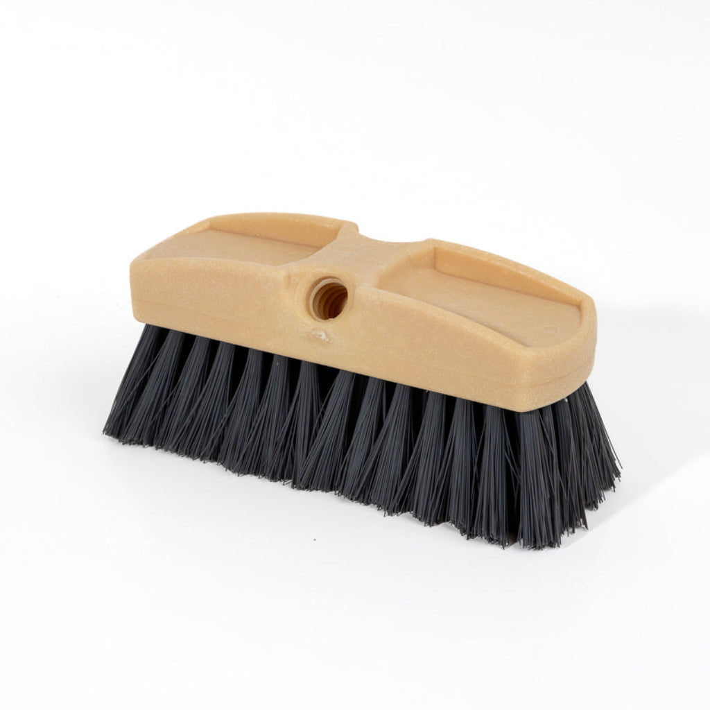 Grey Aggressive Stiff Polypropylene Flow-Through Brush for Roof Moss Removal and Deck Scrub