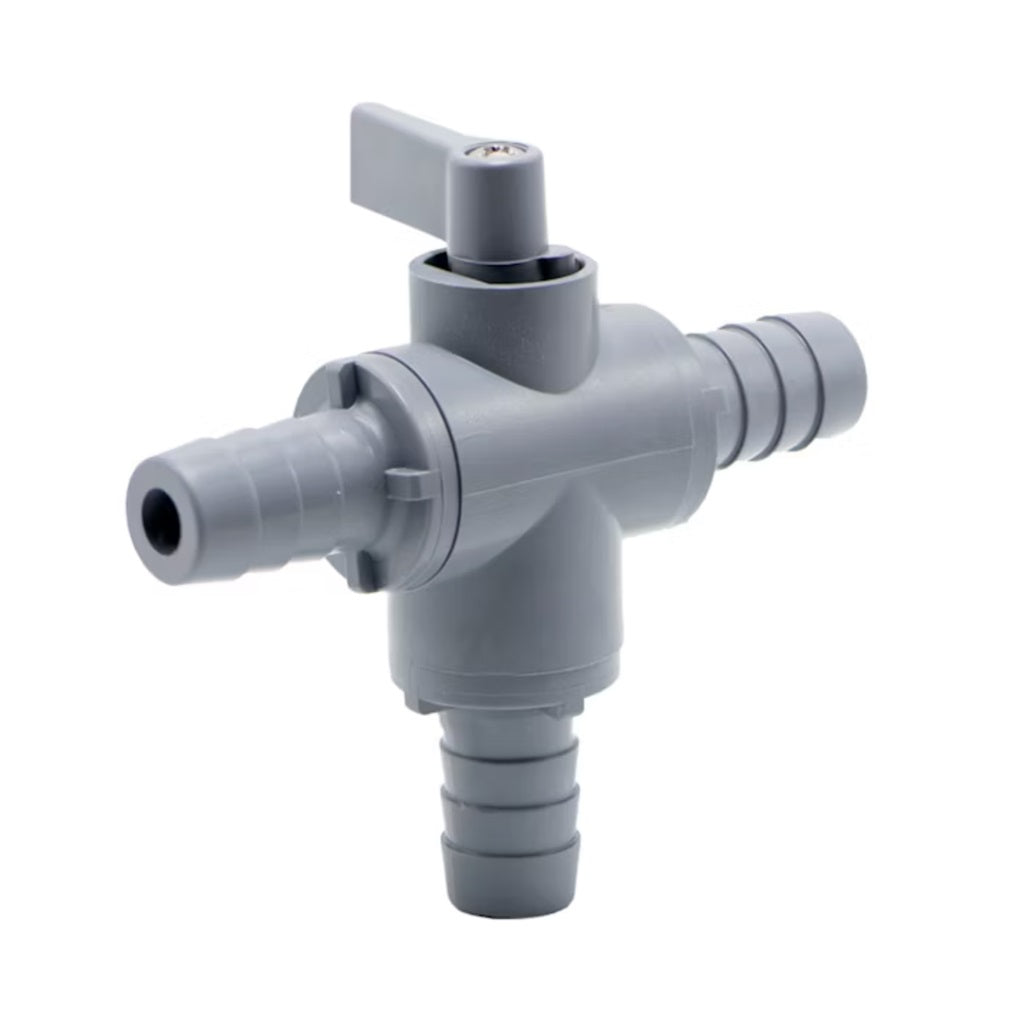 Poly Three Way Ball Valves 1/4" Barb ATPRO Powerclean Equipment