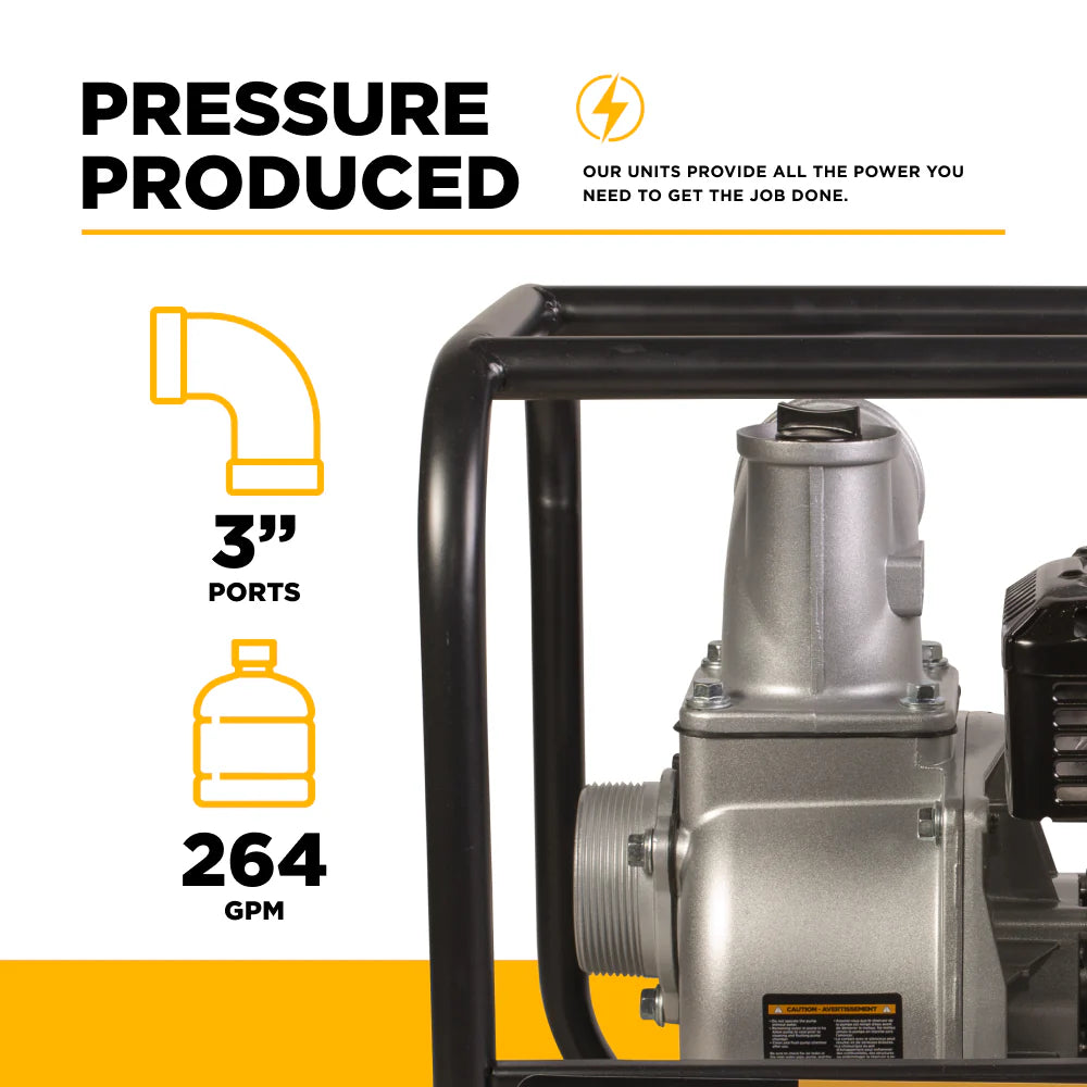 3" BE WP-3065HL Honda Water Transfer Pump 264GPM