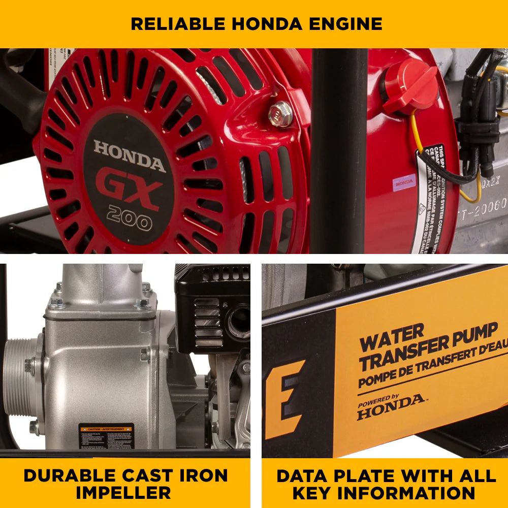 3" BE WP-3065HL Honda Water Transfer Pump 264GPM