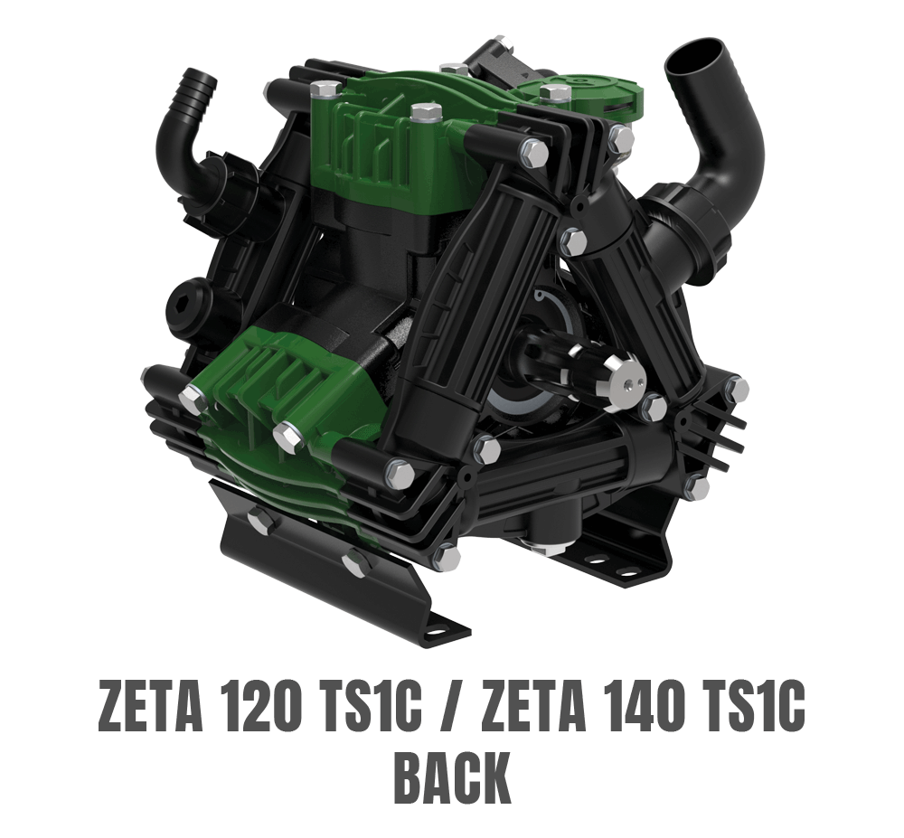 UDOR ZETA 120 Diaphragm Pump | 31 GPM @ 300 PSI | Plasticized Aluminum Heads | Ag & Industrial Sprayer Pump