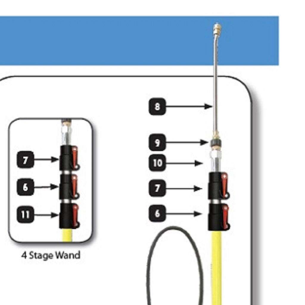 BE Fiberglass "Lever-lock" Telescoping Long Wand Parts