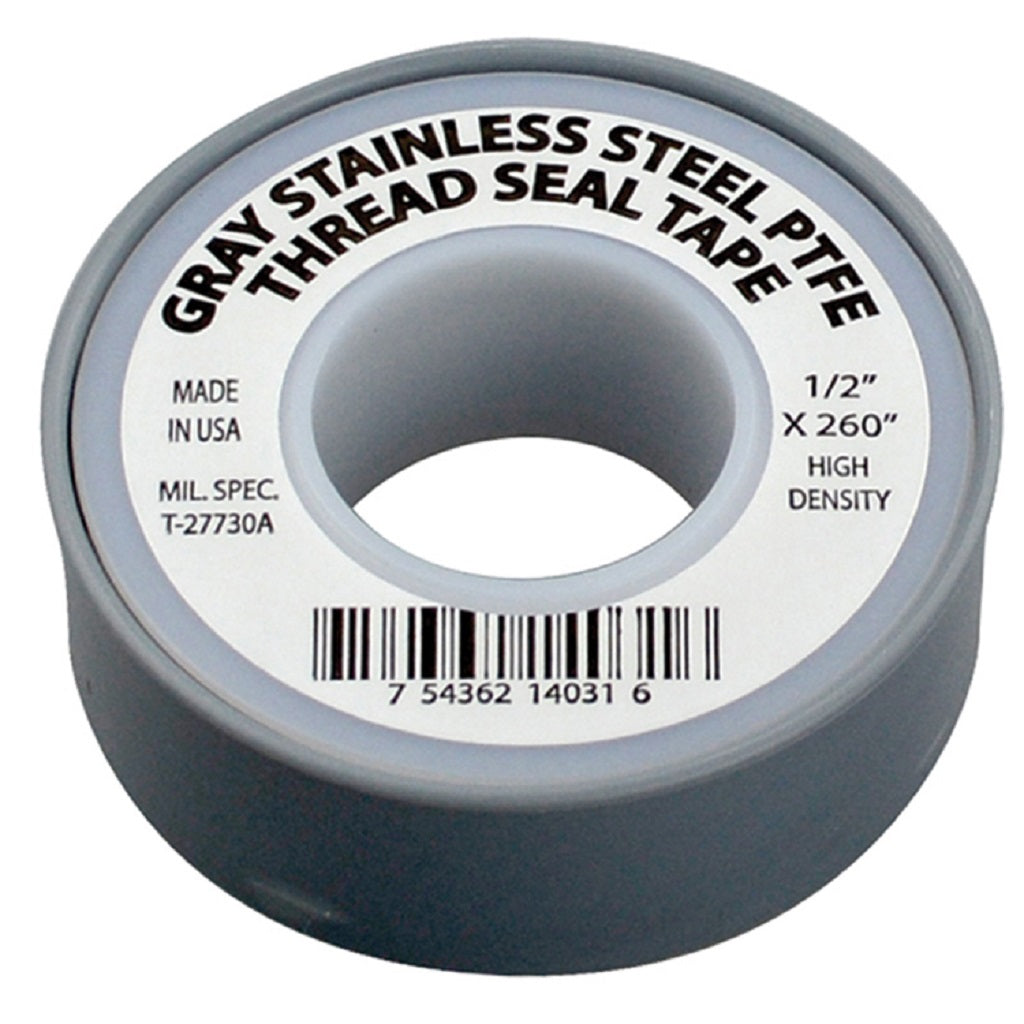 G10PSS Stainless Teflon Thread Tape Sealing Roll 1/2" Wide