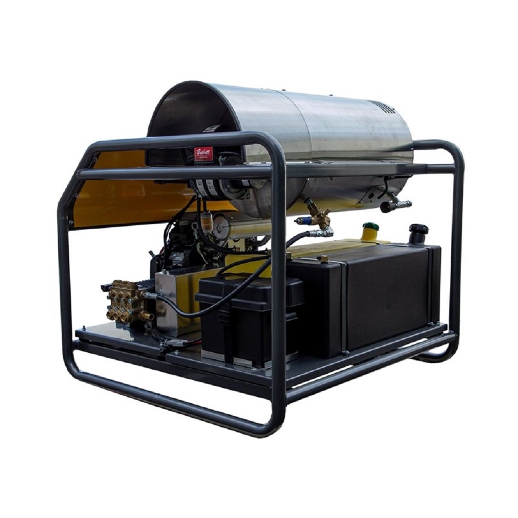 BE 3000psi 5.6gpm Honda Belt Drive Hot Water Pressure Washer Skid Diesel Burner HW3524HG12V