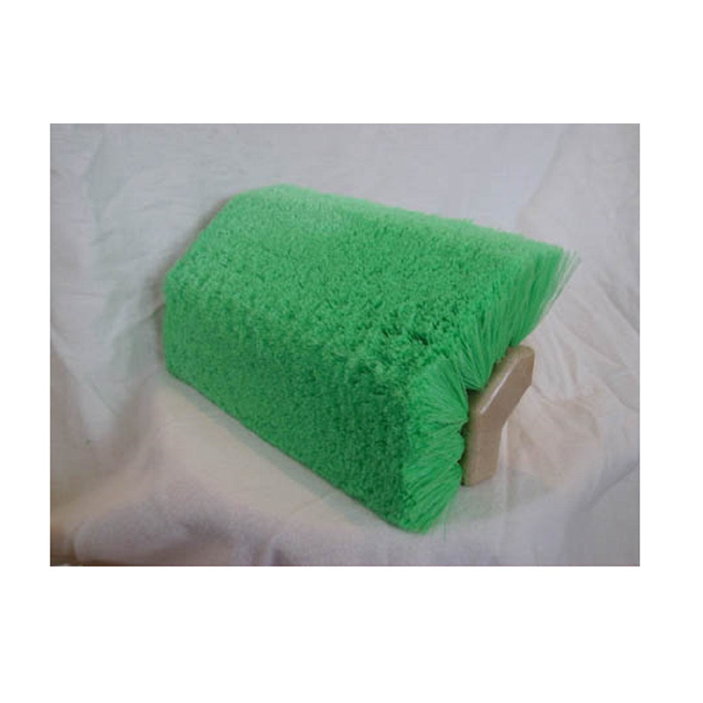 Green Angled Ultra Soft Polybutylene Flow-Through Brush for All Purpose Automotive Detailing and Fine Finishes